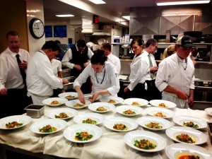 The entire culinary crew were chefs from various restaurants